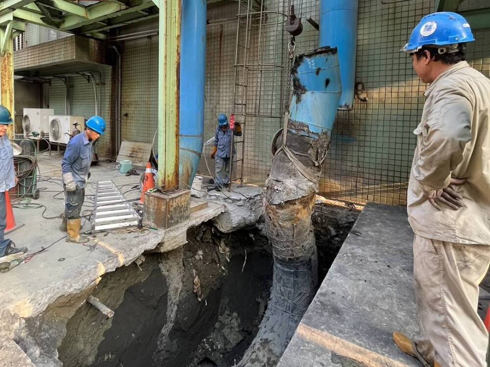 冷卻水塔28吋管線拆除及修復工作的第3張圖片
