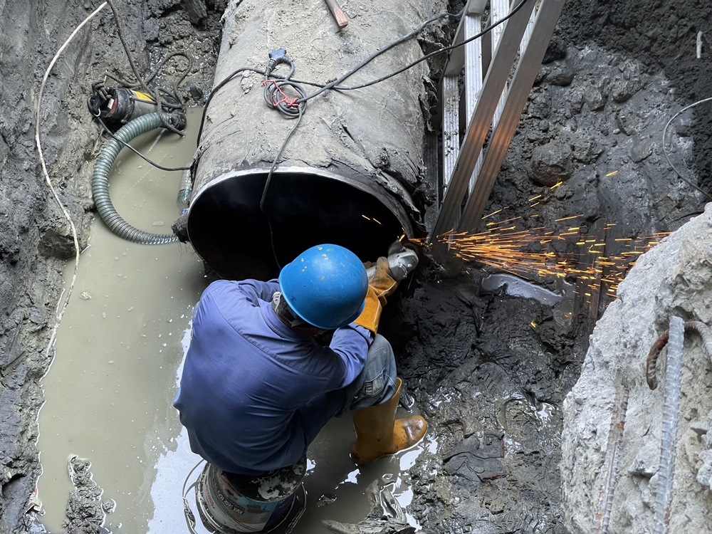 冷卻水塔28吋管線拆除及修復工作的第4張圖片