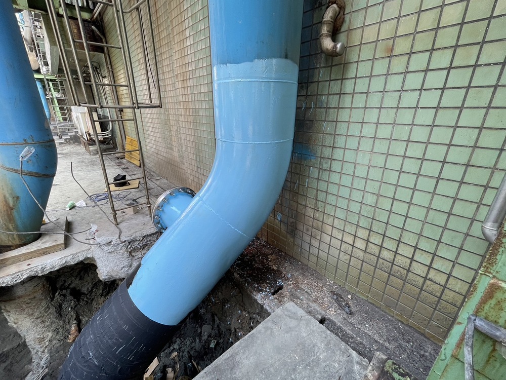 冷卻水塔28吋管線拆除及修復工作的第9張圖片